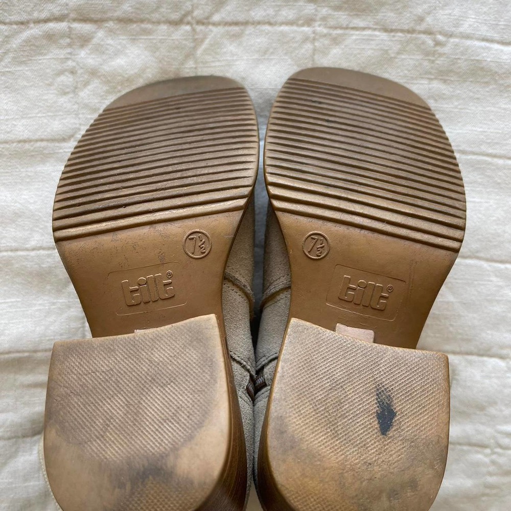 90s tilt platform tan suede - Picture 3 of 4